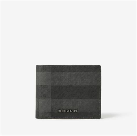 portefeuille burberry homme|Check Slim Bifold Wallet in Charcoal .